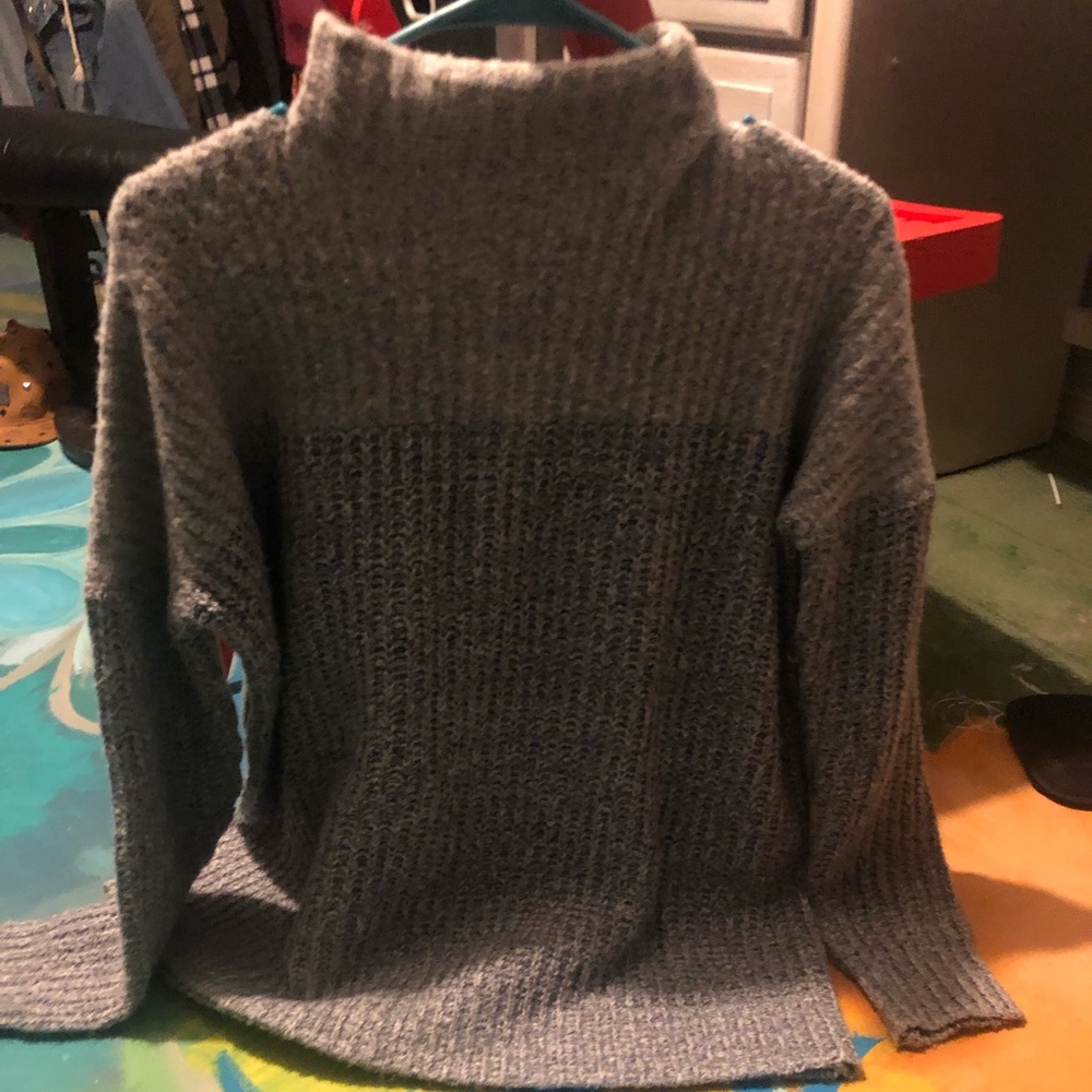 Knitted grey sweater